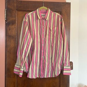 Djerf Avenue x Frankie’s Bikinis striped shirt breezy classic shirt